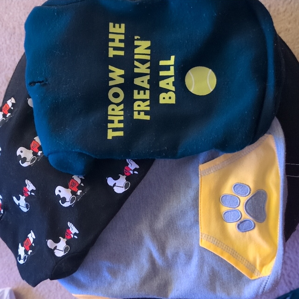 3 Dog Shirts with Hoodies